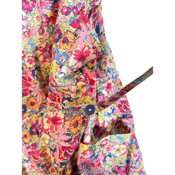 April Cornell Modern Prairie Dress 3X Sz 22 Floral 100%  Pockets, Waist Tie - Picture 4 of 11